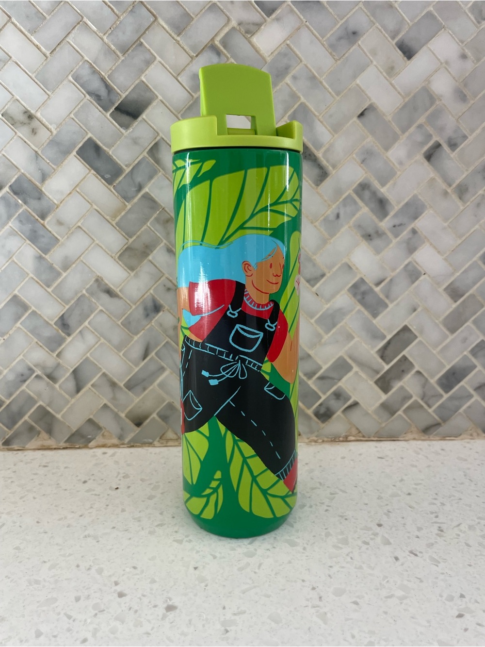 Starbucks Mon Yee Chau Artist Lion Stainless Steel Tumbler Vacuum Traveller
